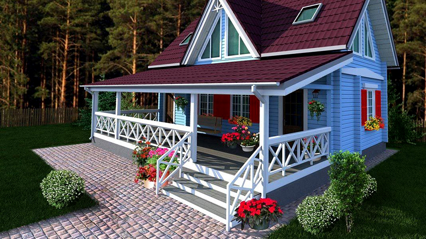 Alle nyansene på verandaen må tenkes ut selv på designfasen