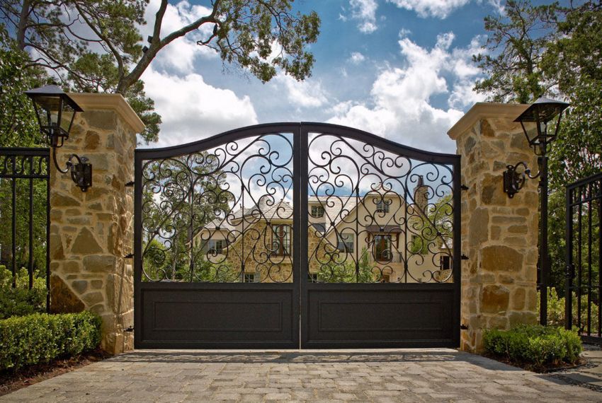 Wrought iron gates for a private house