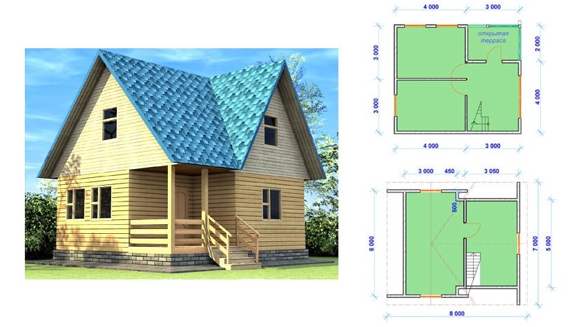 Projekt drvene ladanjske kuće