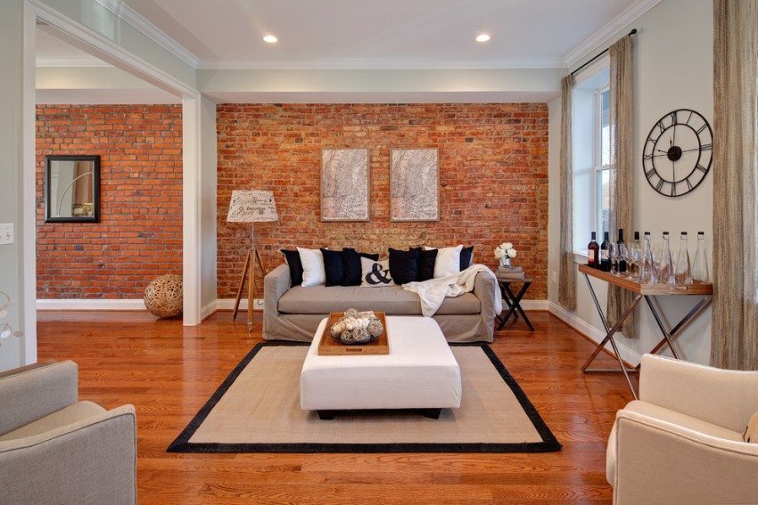 Decorative brick can be made independently from a gypsum mixture.