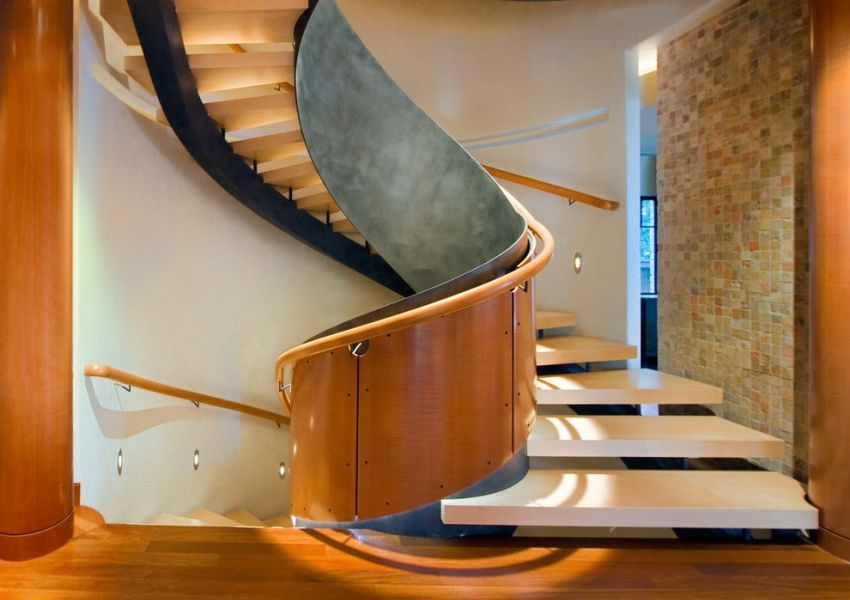 Staircase with wide steps