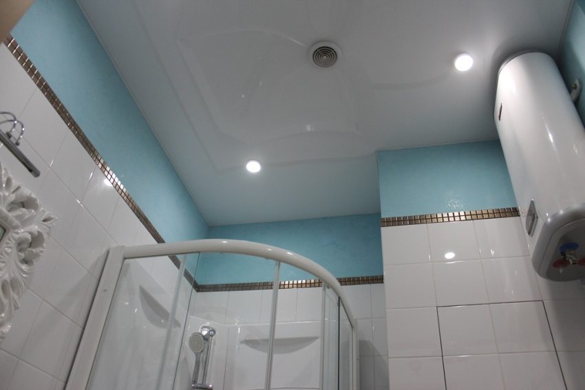 White glossy ceiling
