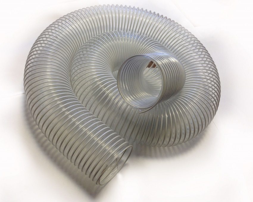 Corrugated plastic air ducts retain their shape and cross-sectional rigidity when bending and stretching