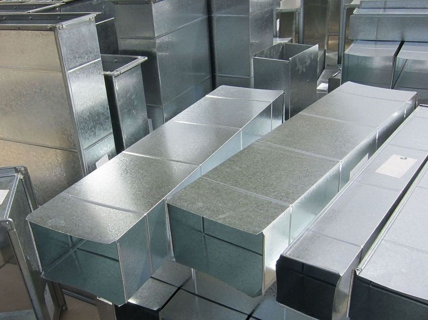 Galvanized steel square ducts