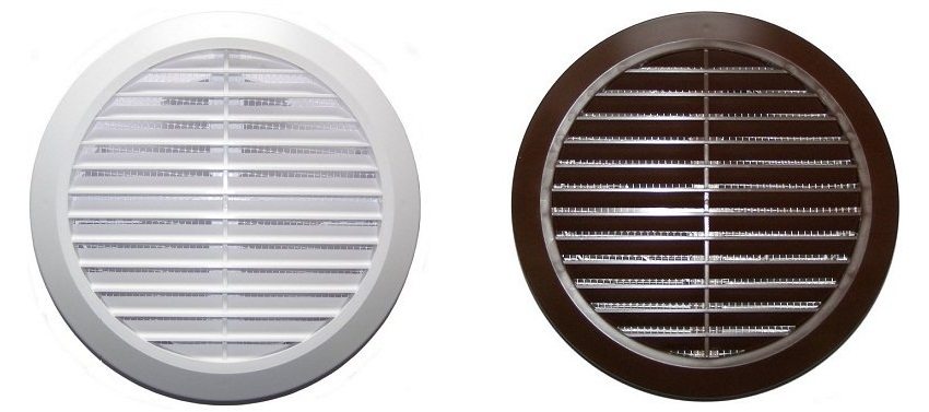 Ventilation grilles for round ducts