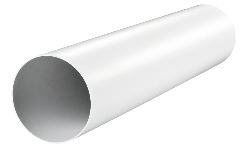 Round polyvinyl chloride (PVC) ventilation pipe