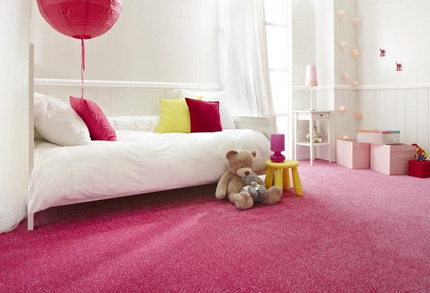 Soft carpet will make your child comfortable on the floor