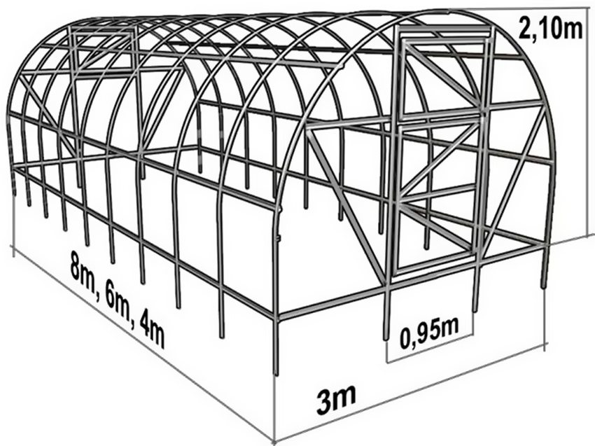 Arched greenhouse scheme