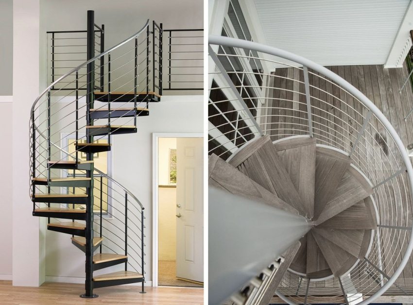 Railings for spiral staircases are more difficult to manufacture and therefore their cost is higher