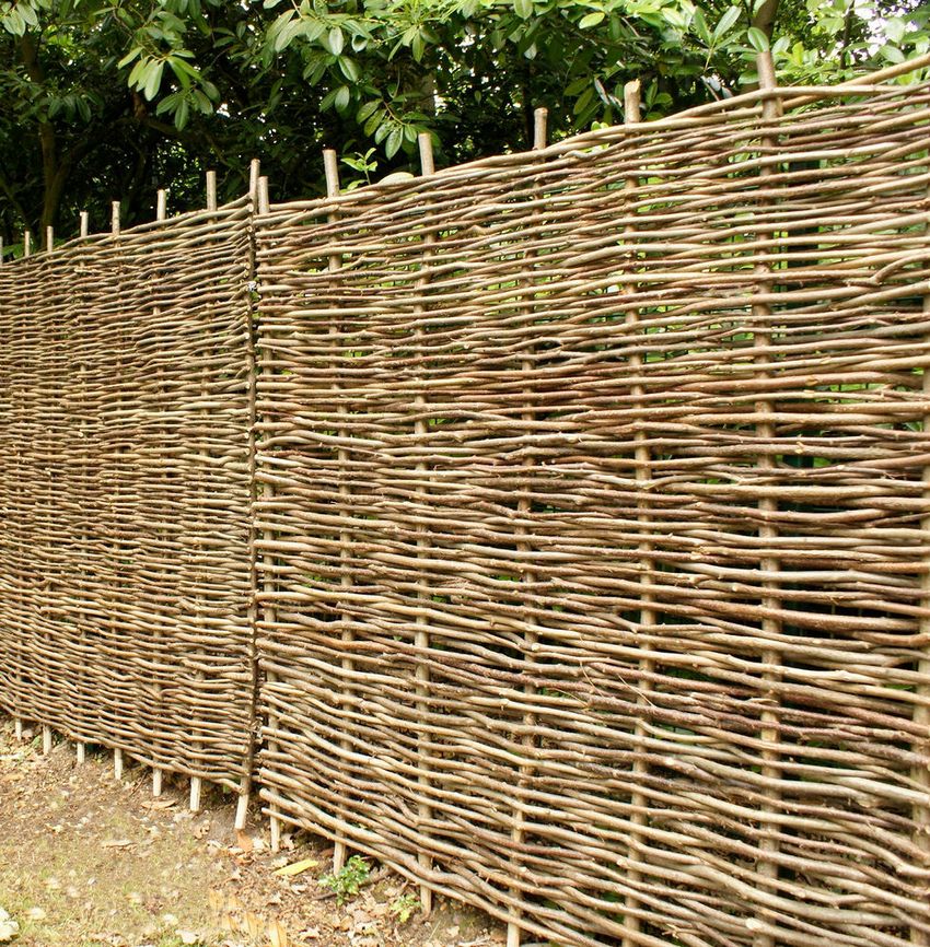 The wicker fence looks unusual and original