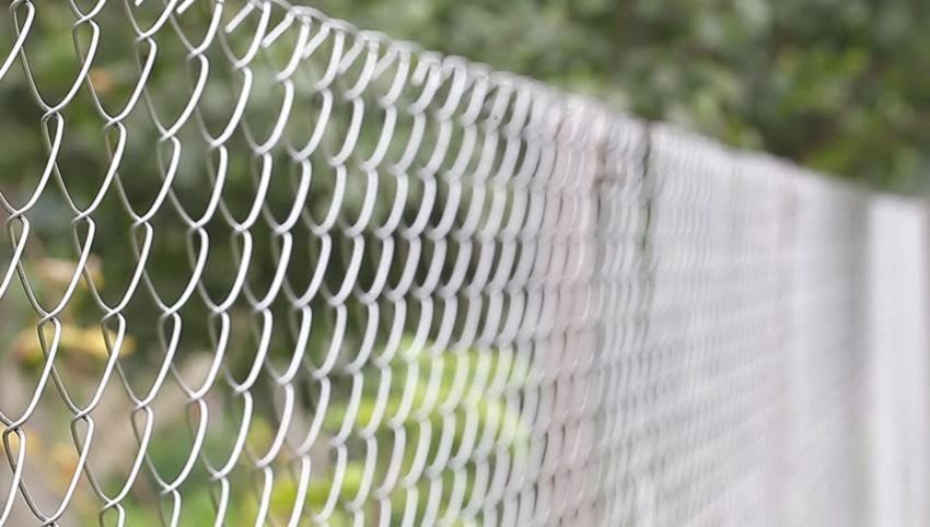Chain-link mesh is an interlaced steel wire