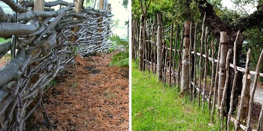 Garduri cu ramuri de copac ieftine
