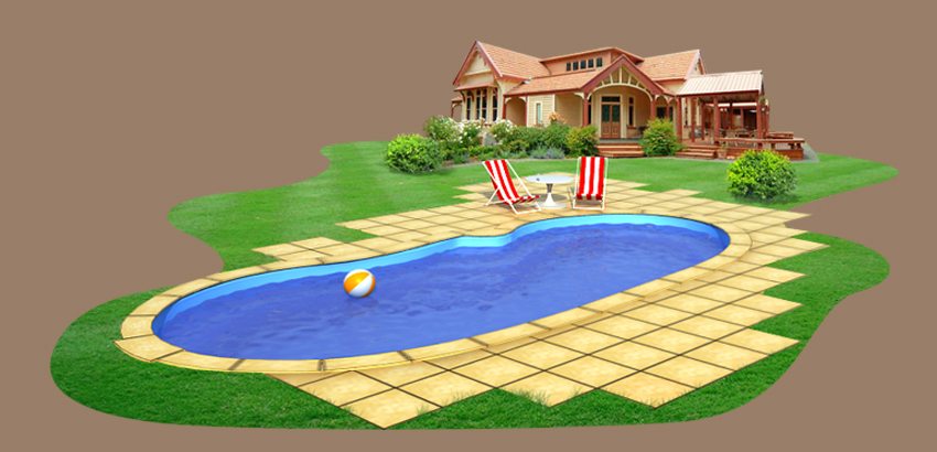Step 7. After the solution has solidified, the pool can be filled with water and swim