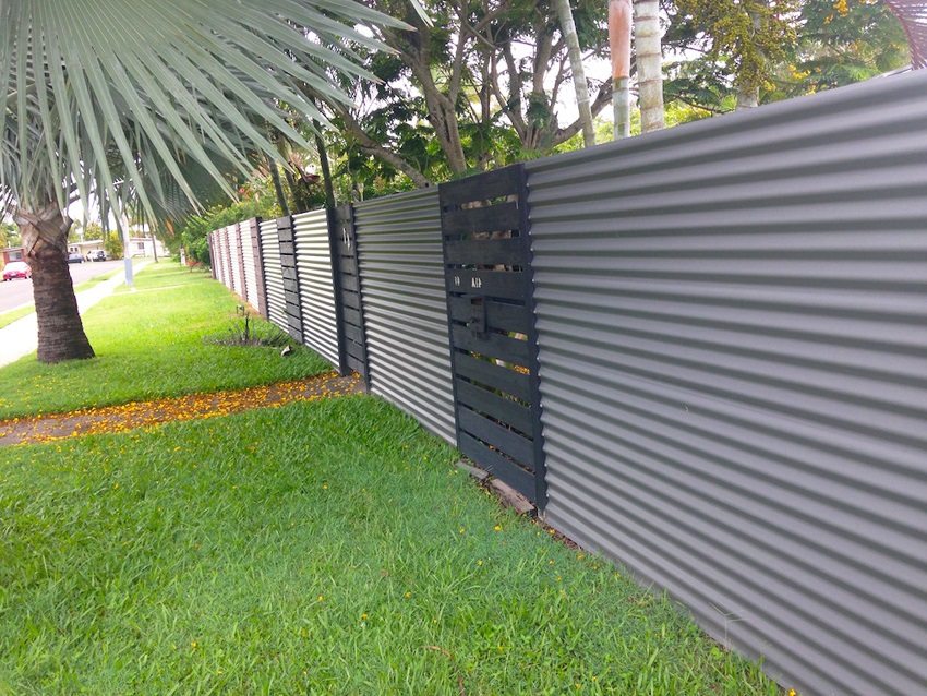 A corrugated fence looks good and can be a long-term solution