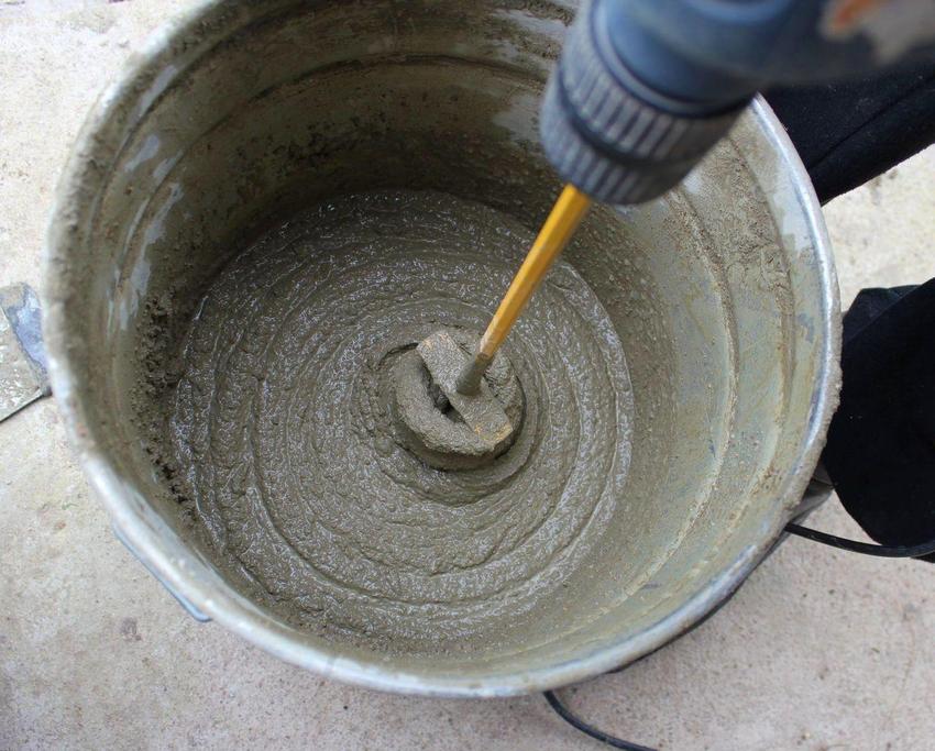 The process of preparing concrete mortar