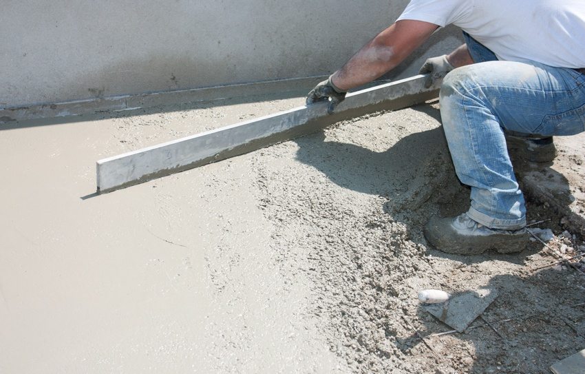 Concrete surface leveling process