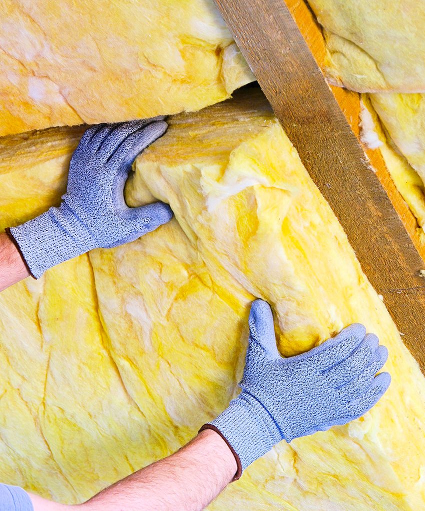 Insulation is laid between the rafters, most often mineral wool is used