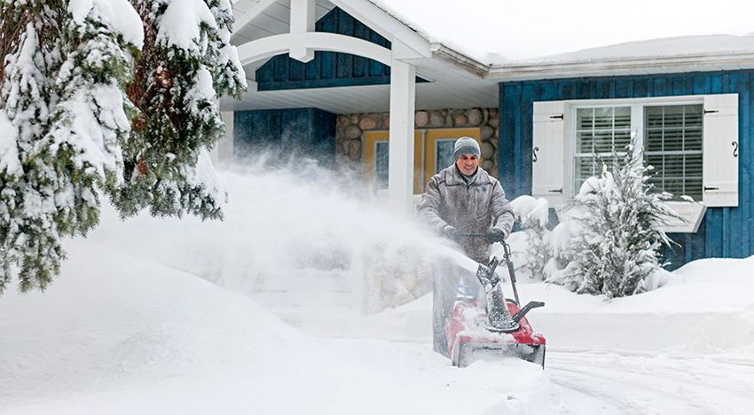 Snow removal machine is a useful purchase for a private house or summer cottage