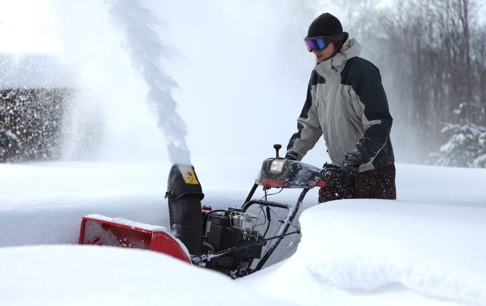 Gasoline-powered snowblowers are powerful