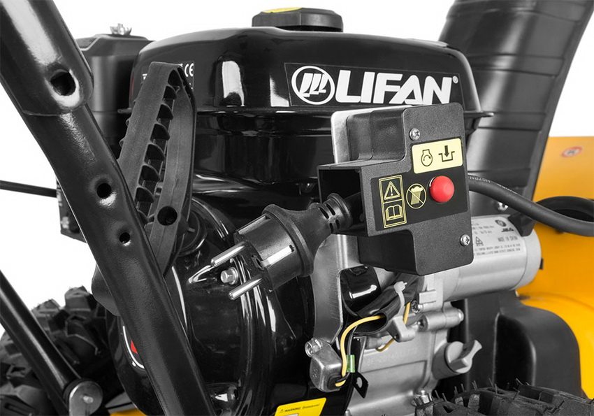 The presence of a gasoline engine allows you to clean distant areas, but complicates the care of the snow blower