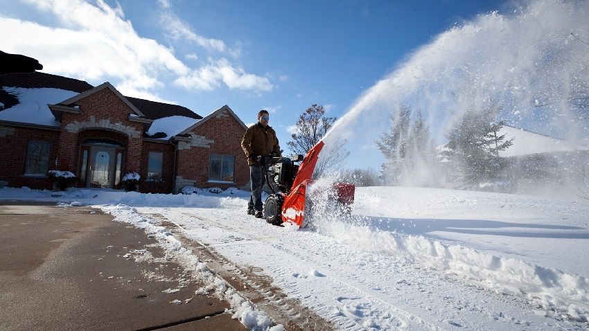 Snow throwing range is more dependent on the characteristics of the snow blower and the direction of the wind