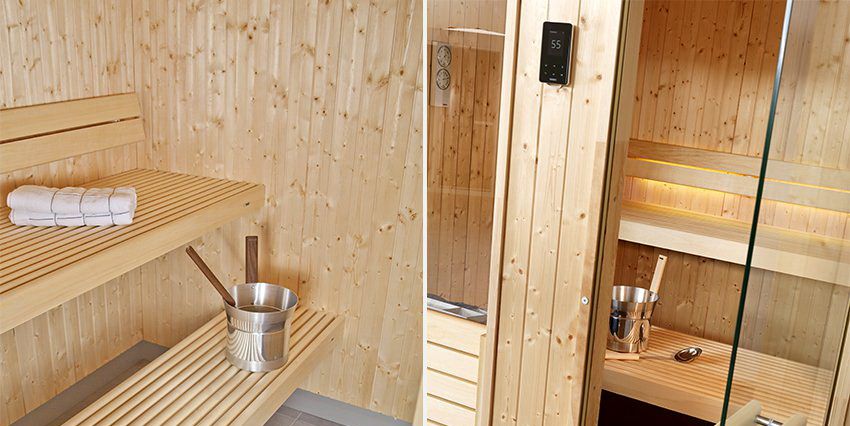 Multi-functional devices are used to measure and control temperature and humidity in saunas
