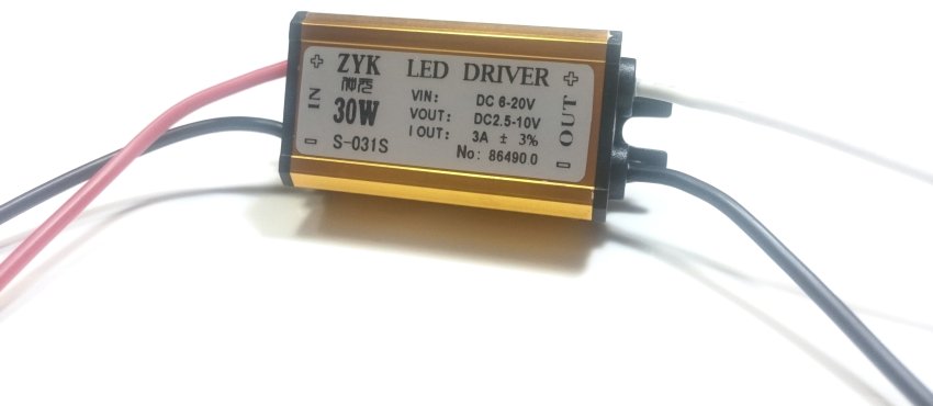 Driver specifications include output voltage, current rating, and power.