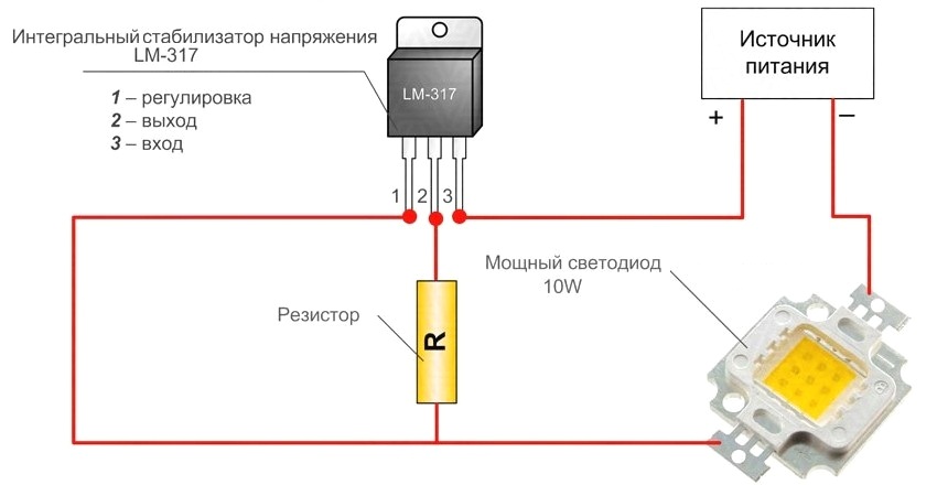 Power LED wiring diagram