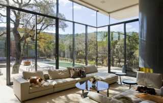 House with panoramic windows: photo examples of beautiful French glazing