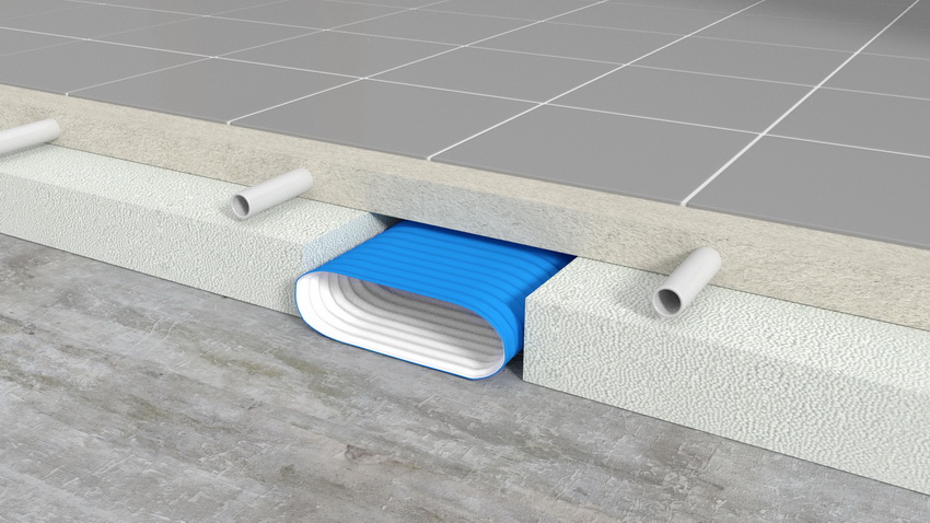 The air circulation system can be in the floor covering
