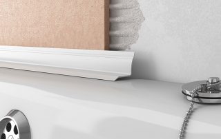 Bathtub skirting: neat and practical design of joints