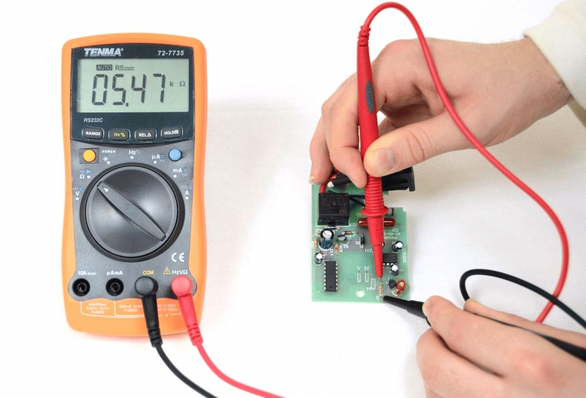 A multifunction tester is also used to test resistors.