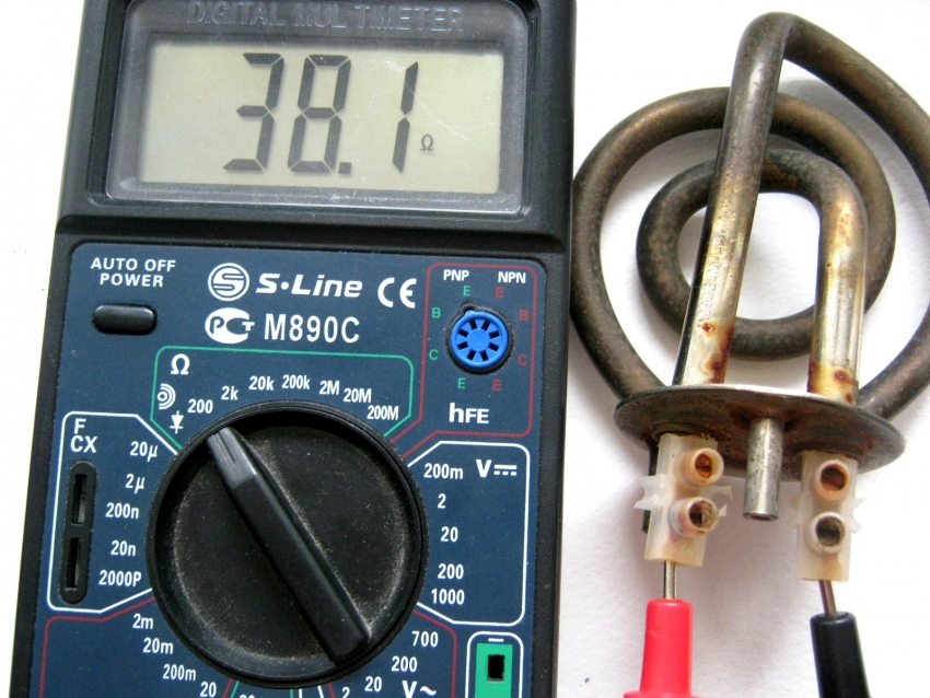 A popular problem with household appliances is the failure of the heating element, which can be checked using a multimeter.