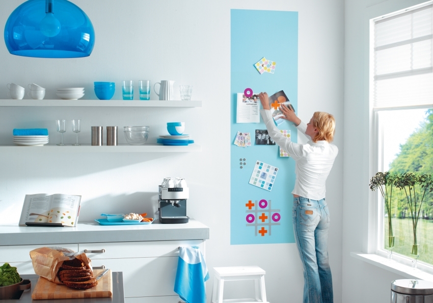 Magnetska boja često se koristi za isticanje jednog područja u kuhinji, vrtiću ili radnoj sobi
