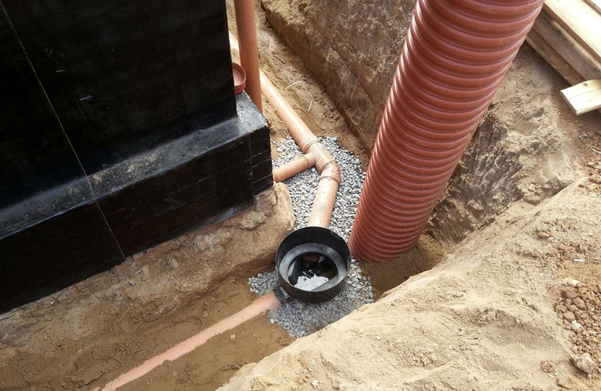 Outdoor storm sewer installation