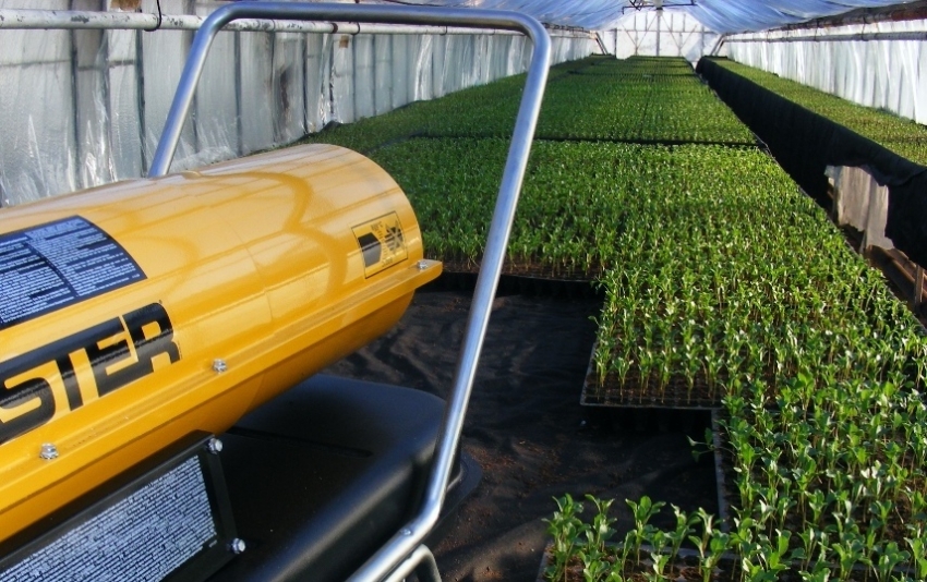 Heat guns can be used to heat greenhouses year-round