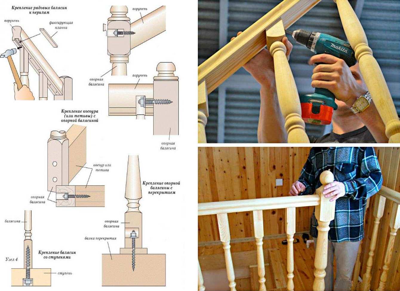 Layout of fastening points for wooden stairs