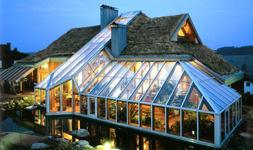 The winter garden can be organized as an extension to the house in a separate well-lit room