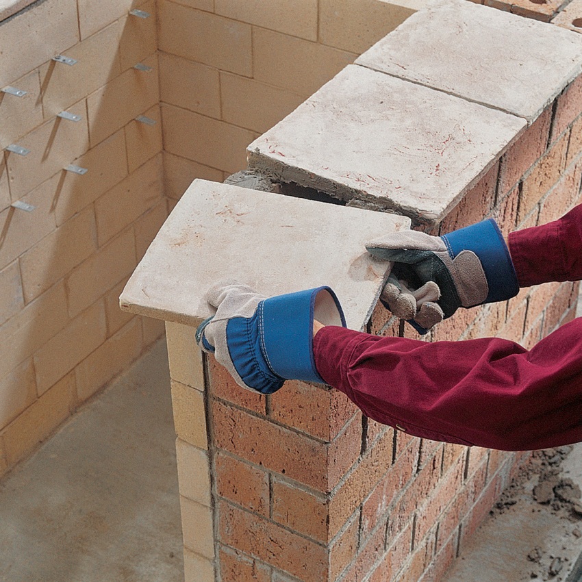 Brick can be laid only after the foundation has completely hardened.