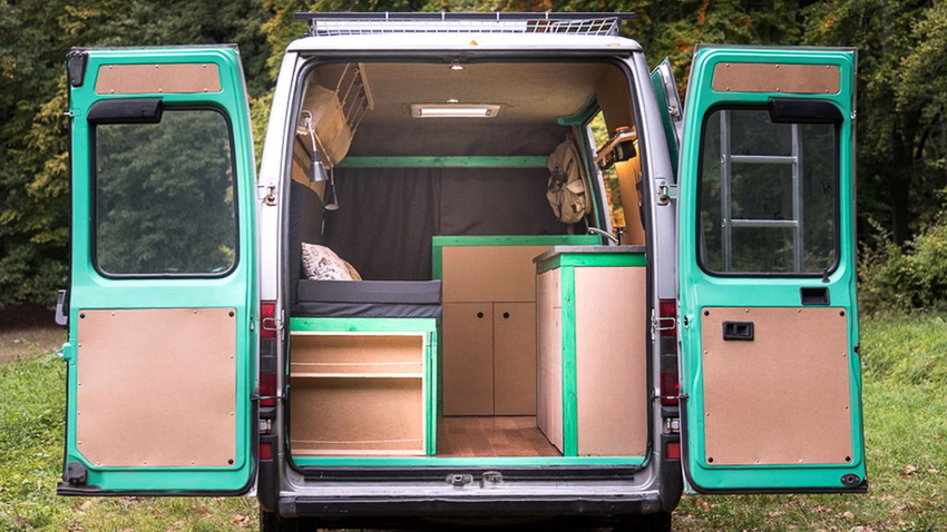 Many are converting their own vehicles into a mobile home