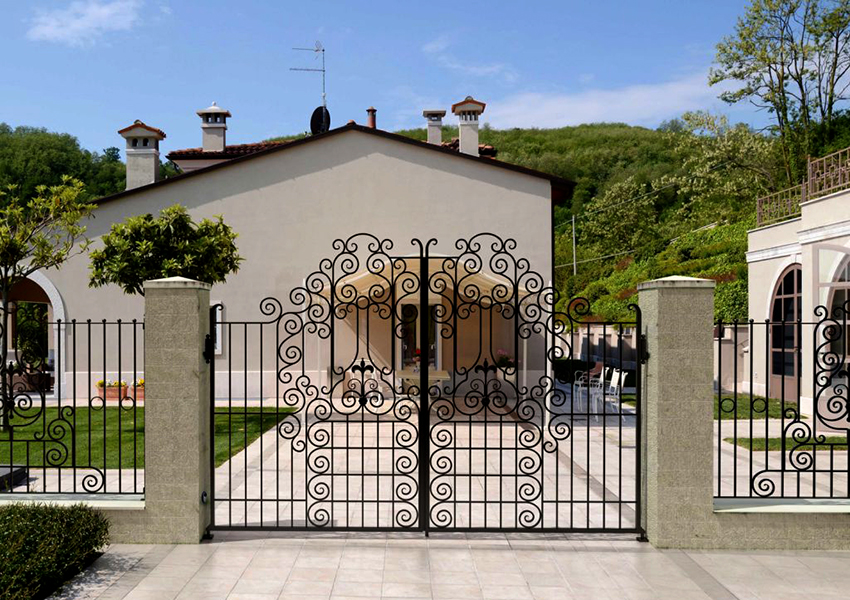 Wrought iron gates can be made to order of the required size and design