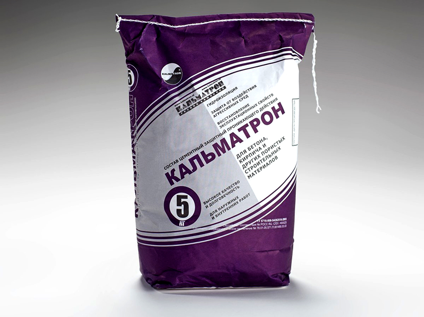 Troškovi prodorne hidroizolacije Kalmatron variraju od 80 do 100 rubalja. po 1 kg