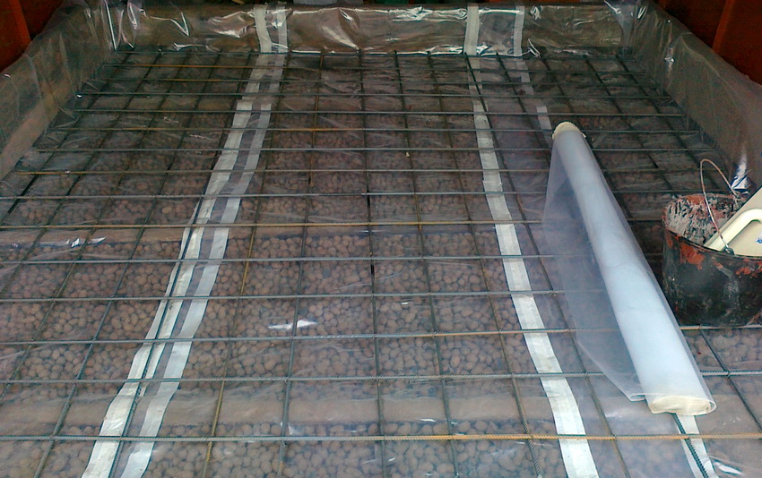 For waterproofing the insulating layer, you can use plastic wrap