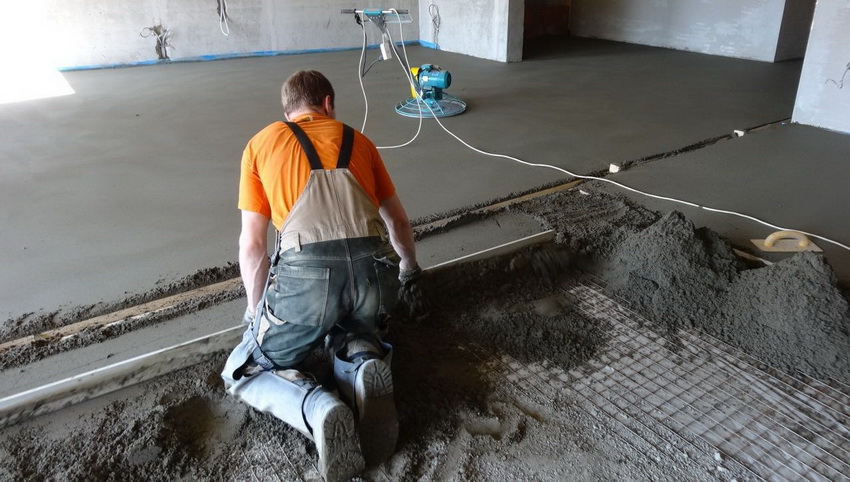 The type-setting method of screed floors with expanded clay is best used in rooms where high humidity is not expected