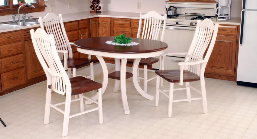 Chairs are often made from the same materials and style as the table.