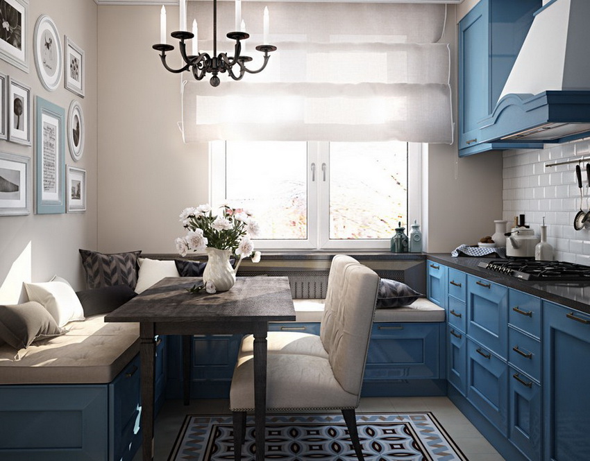 Korištenje kuhinjskog kuta omogućuje vam optimizaciju sjedenja, čime štedite kuhinjski prostor