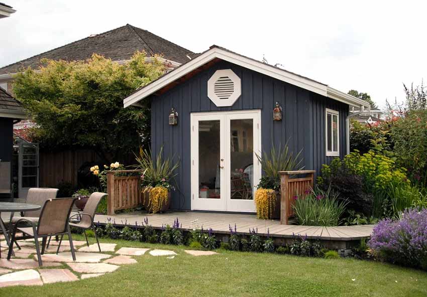 A shed for a summer cottage can be assembled from plastic, SIP or sandwich panels