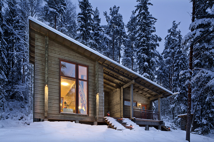 Chalet-style laminated timber houses are ideal for nature lovers