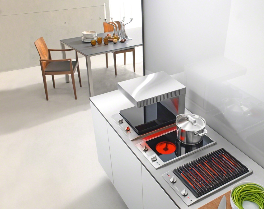 Induction hob - a kitchen electric stove that heats metal utensils with induced eddy currents