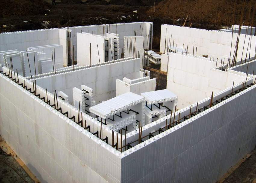 Styrofoam formwork cannot be used at temperatures below 5 ° C